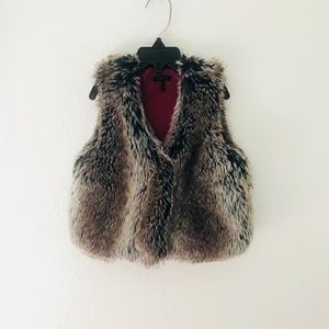 IKKS Girls Faux Fur Vest